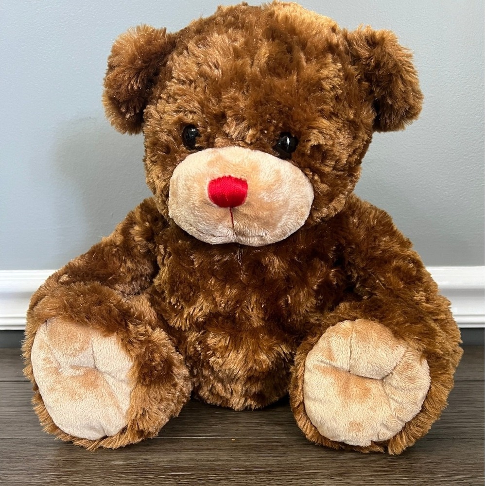 Caltoy Brown Teddy Bear Plush Stuffed Animal Red Nose Soft Classic Toy Plush